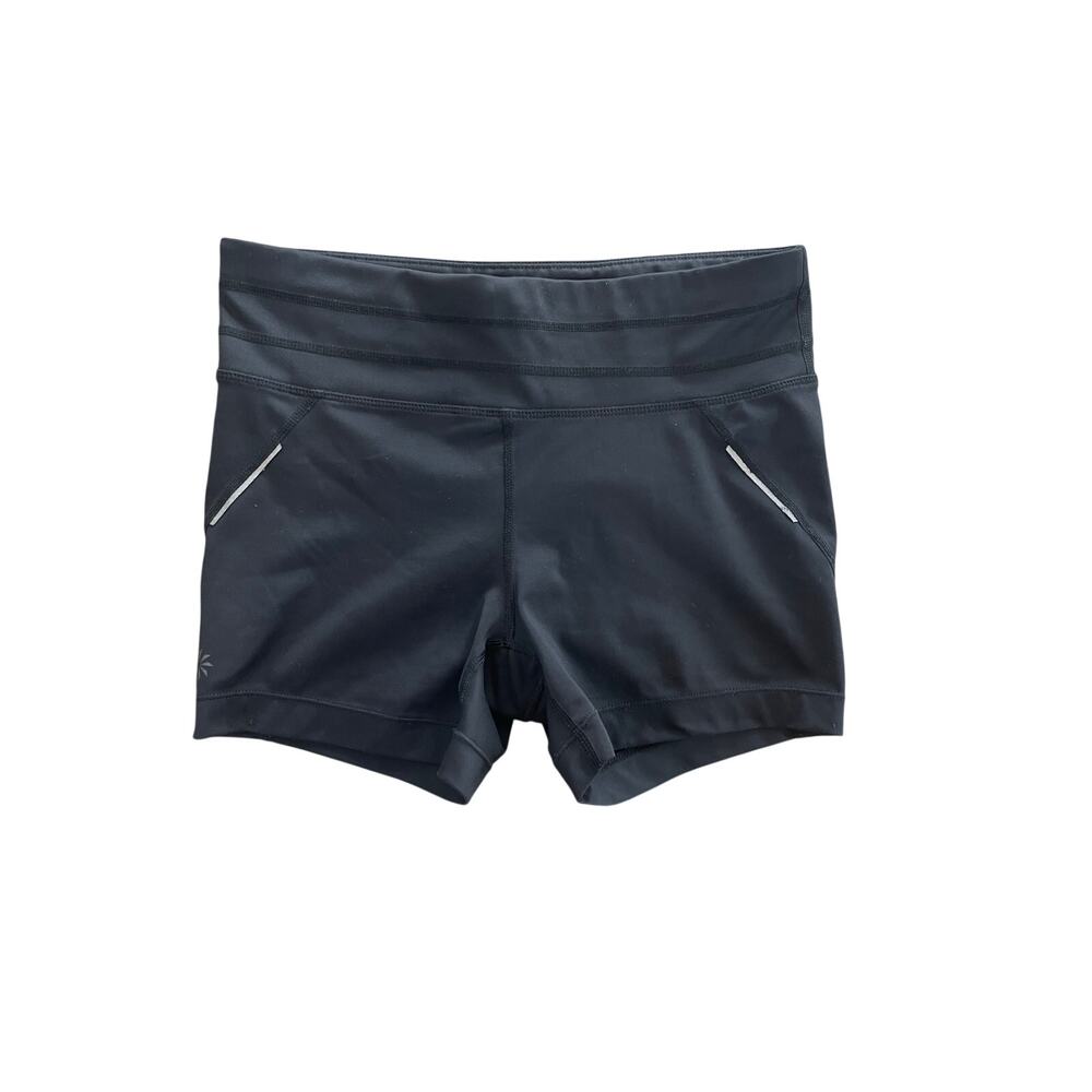 Athleta Cross it shortie athletic biker shorts black 4" size small